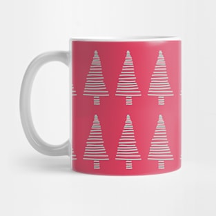 Simple Lines Christmas Tree Pattern Mug